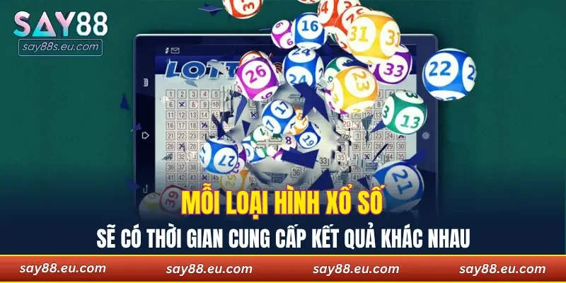 Mỗi thể loại sẽ có thời gian cung cấp kết quả khác nhau